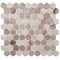 Andova Tiles Amarillo 1.25" x 1.25" Natural Stone Honeycomb Mosaic Wall & Floor Tile ANDAMA104 - alternate 3
